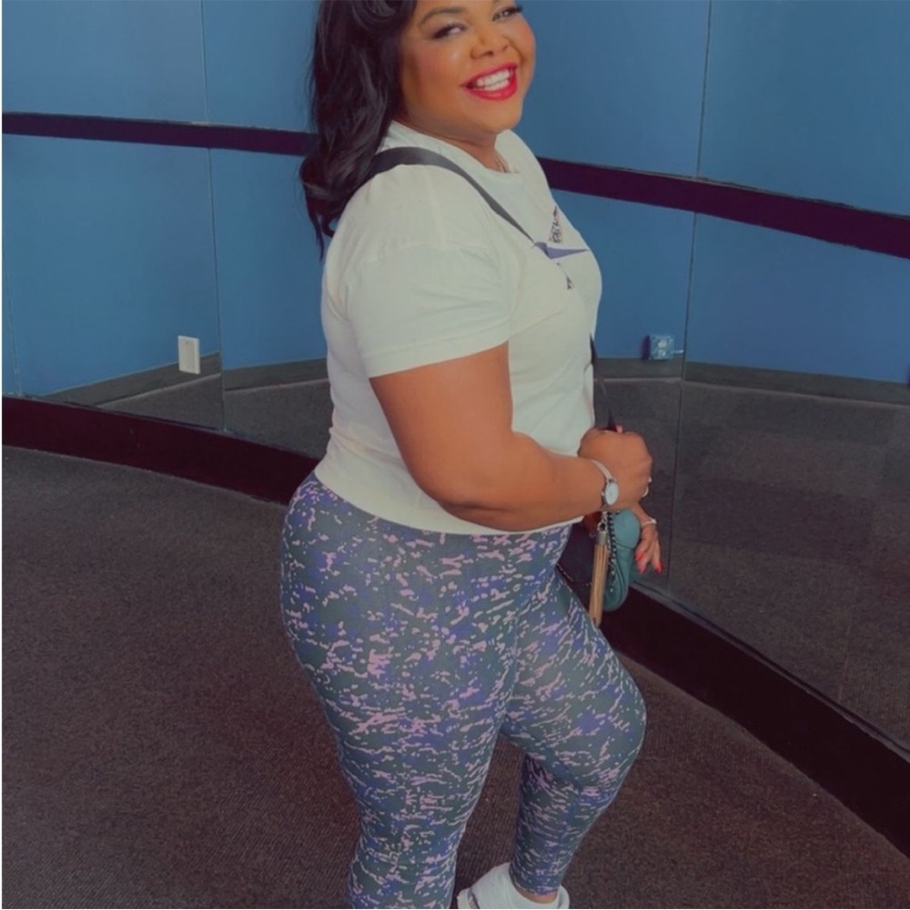 Reebok Blue Patterned Leggings - image 2